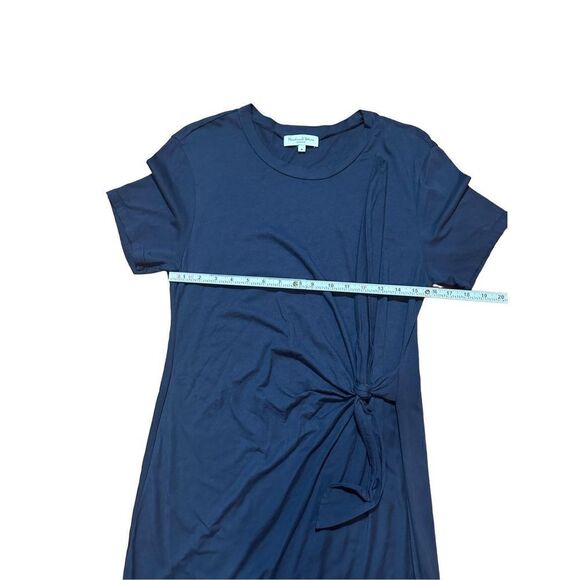 Michael Stars Blue cotton modal blend Twist Waist Short Sleeve Bodycon Dress sz - Picture 6 of 7